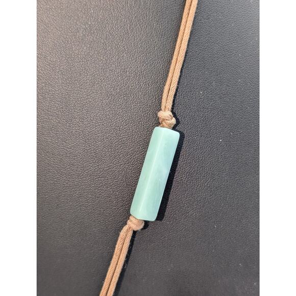 Chico's Blue Seafoam Green Convertible Draw String Pendant Necklace - Picture 3 of 7